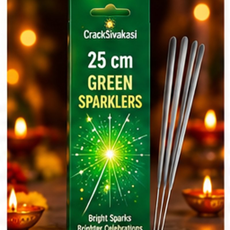 25cm Green Sparklers